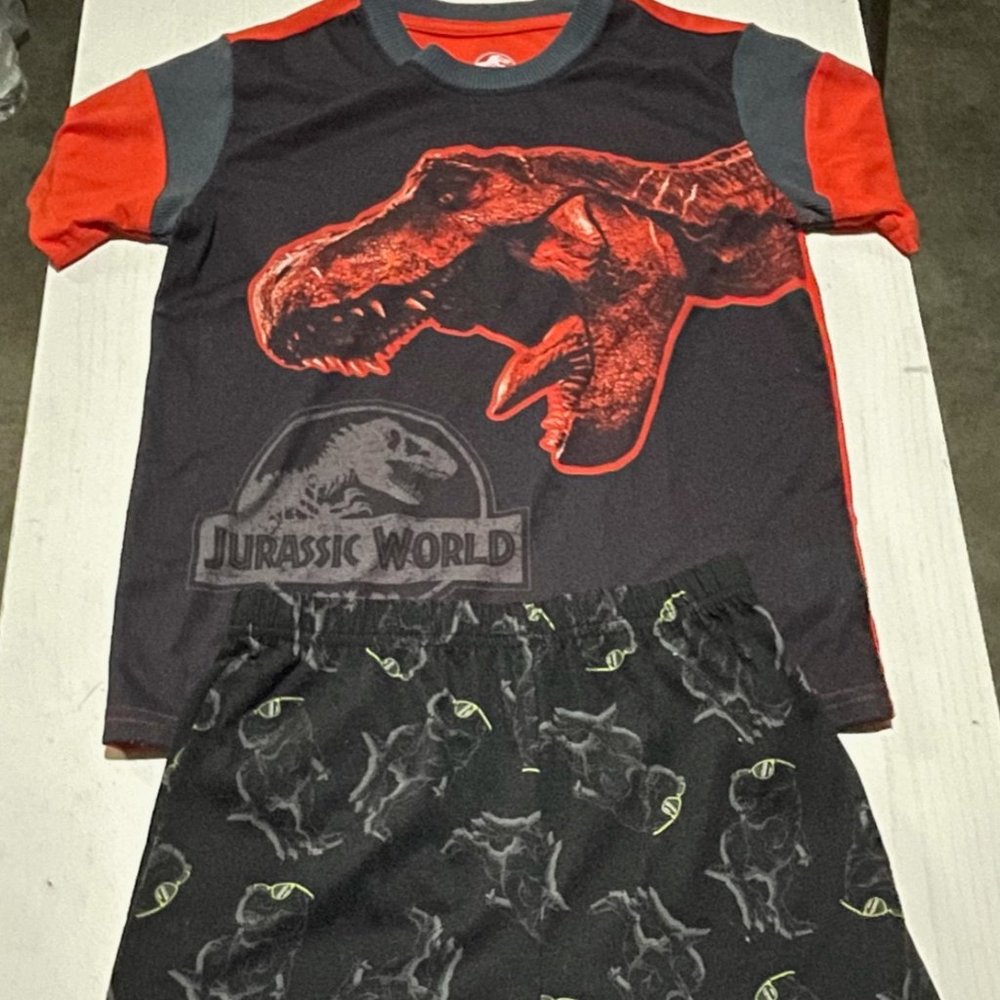 Kids dinosaur jurassic world pj set boys size 8